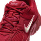 Nike women’s V5 Runner sneakers in team crimson, side view with white sole and logo detail