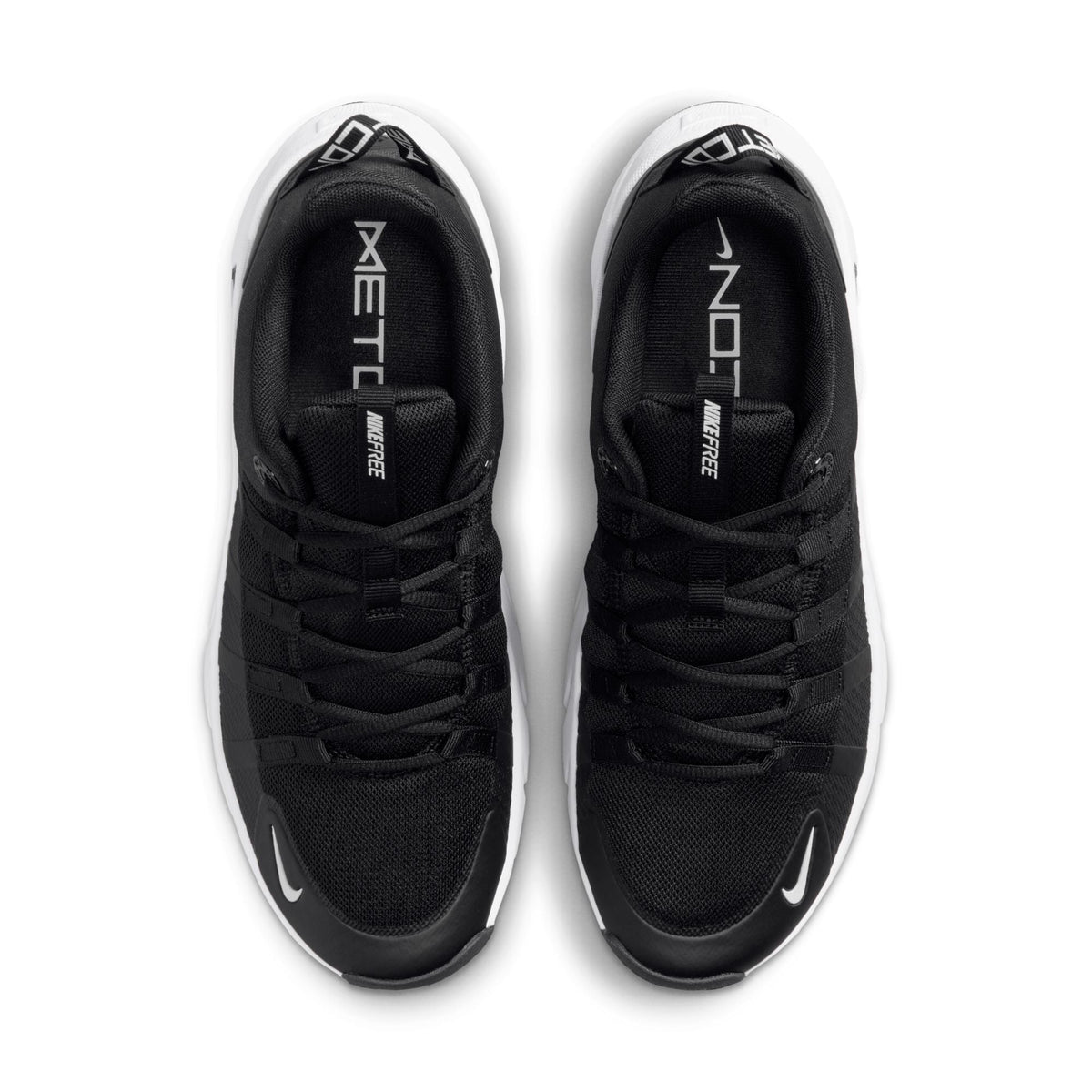 Men’s Nike Free Metcon 7 training shoes in black and white, side view