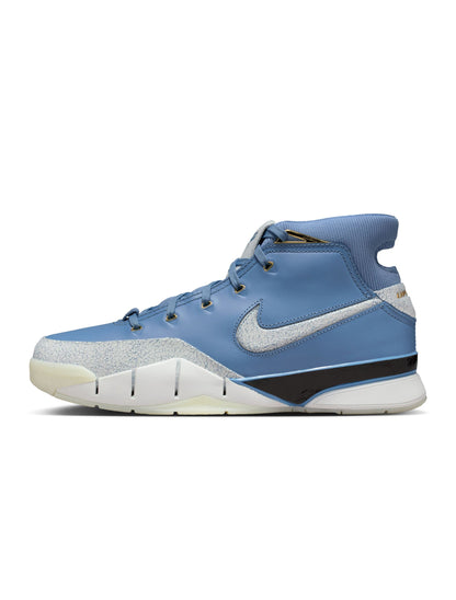 Men's Nike Kobe I Protro City of Champions footwear in black and purple with Nike branding and athletic design.