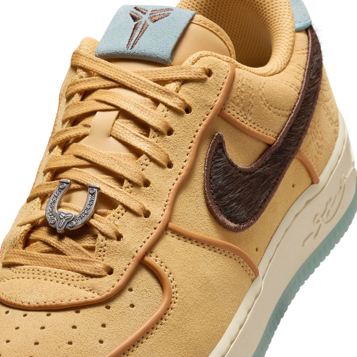 Nike Air Force 1 Low Protro men's footwear in white with blue accents, showcasing the classic sneaker style.