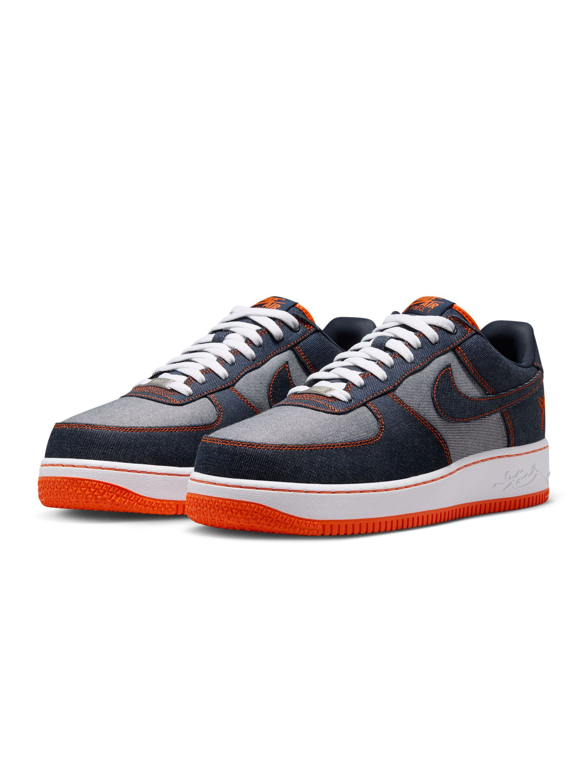 Nike Men's Kobe Air Force 1 Low Protro denim sneakers in blue and white with low-top design