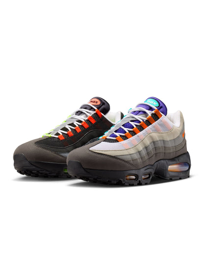 Nike men's Air Max 95 BB Greedy sneakers in black, gray, and multicolor design