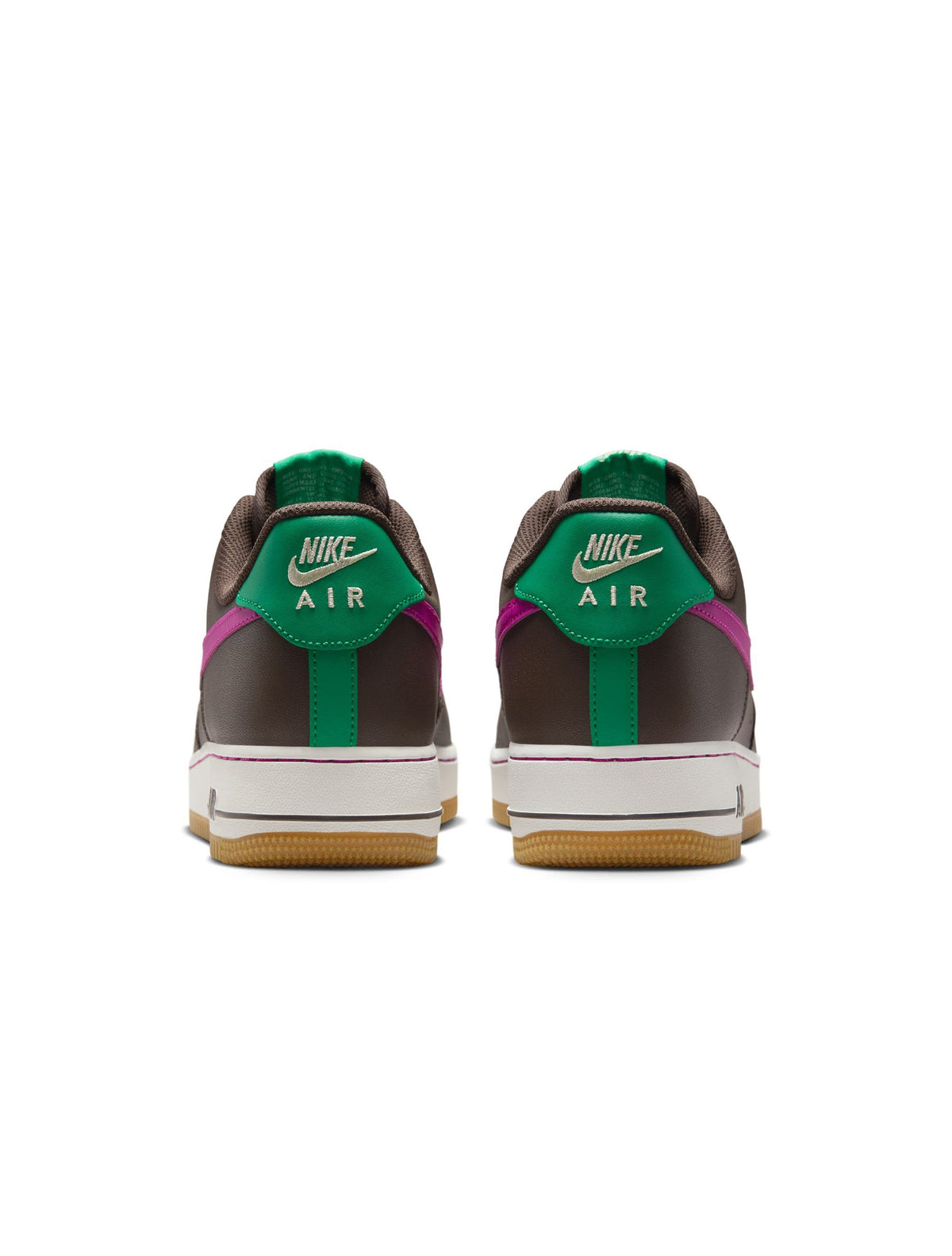 Nike Men's Air Force 1 '07 sneakers in Baroque Brown, side view with classic low-top design