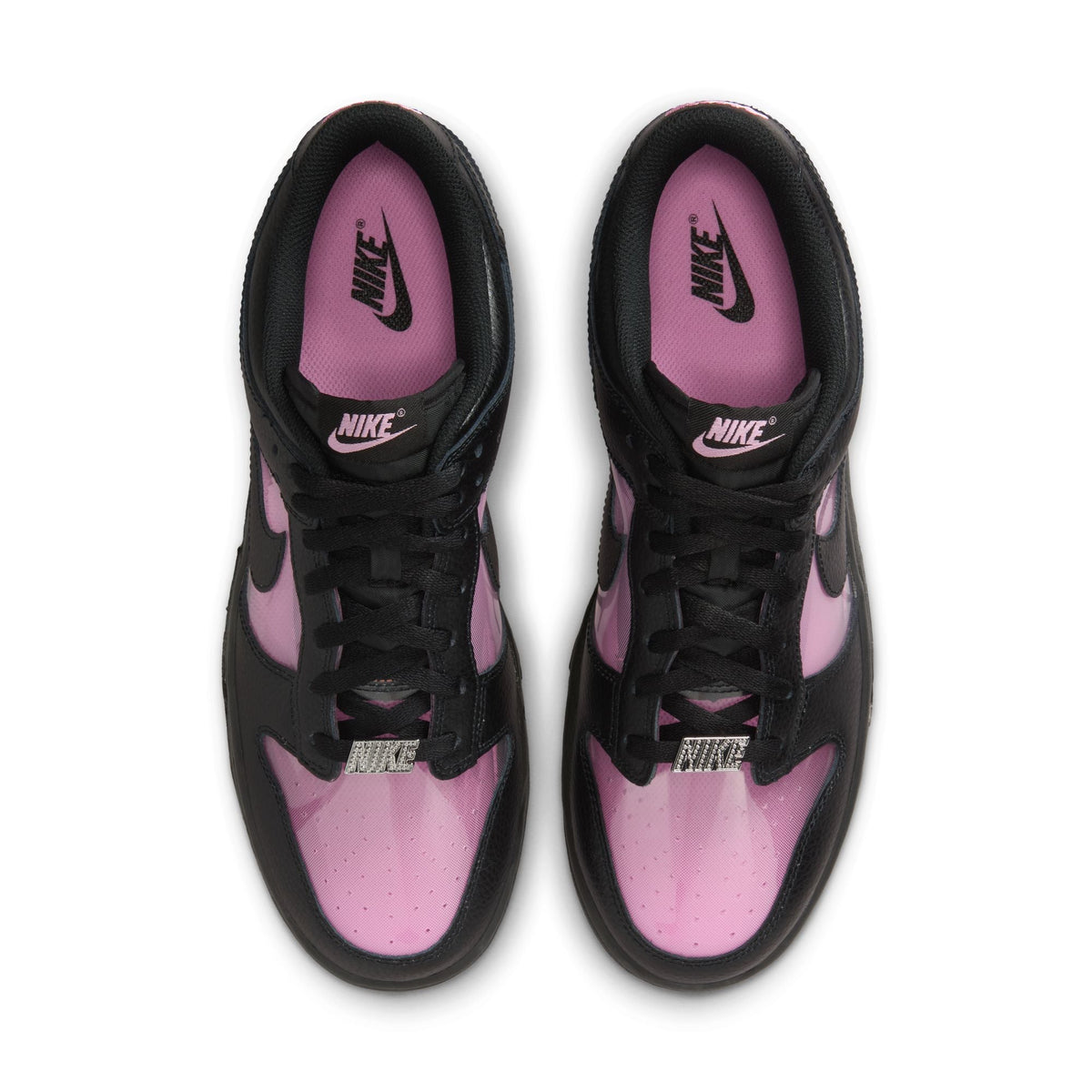 Nike Men's Dunk Low Retro Premium sneakers in Pink Rise, featuring a stylish design and premium materials, displayed on a plain background.