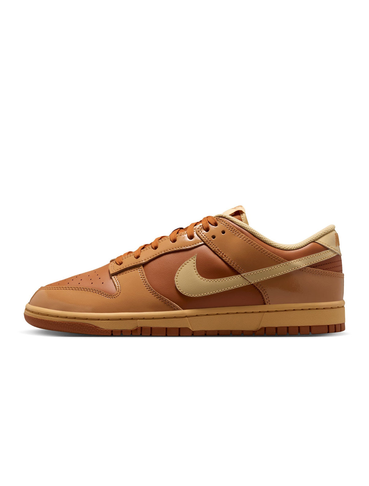 Nike Mens Dunk Low Retro Sesame sneakers featuring a tan and cream colorway in classic low-top design.