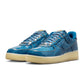 Nike Men's Air Force 1 Retro Patent Denim sneakers by Denim Exchange in blue denim with white accents