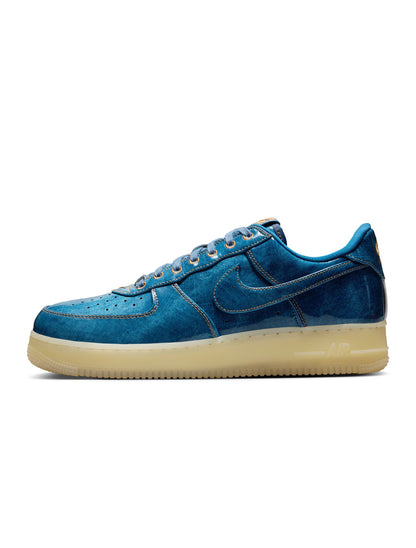 Nike men's Air Force 1 Retro sneakers in patent denim by Denim Exchange