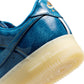 Denim Exchange men's Nike Air Force 1 Retro sneakers in patent denim blue and white