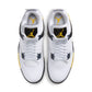 Men's Air Jordan 4 Retro Tour Yellow sneakers showcasing yellow and black design details, Nike branding, and classic athletic style.
