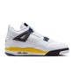 Men's Air Jordan 4 Retro Tour Yellow sneakers, stylish men's footwear with vibrant yellow accents and classic design.