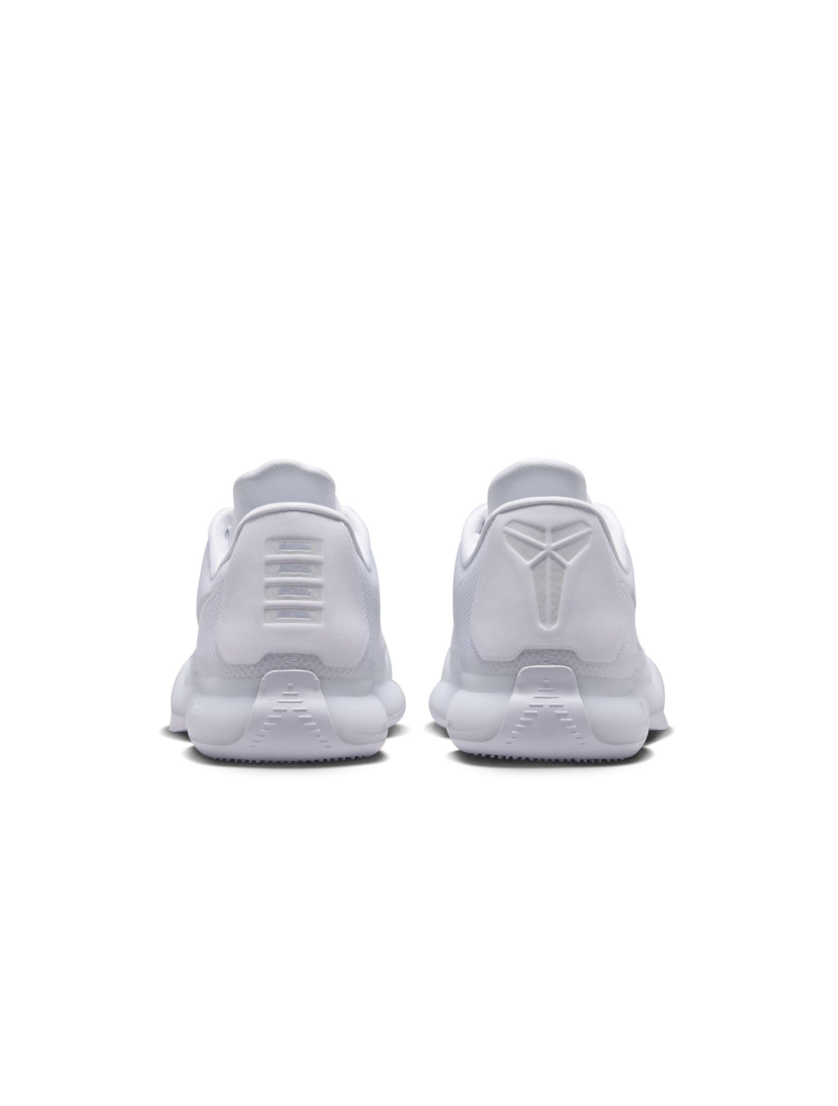 Nike Kobe Protro 10 Halo men's footwear in white with black accents, featuring sleek design and Nike branding.