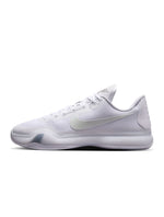 Nike Kobe Protro 10 Halo men's footwear in white and black with red accents, featuring sleek athletic design and Nike branding.