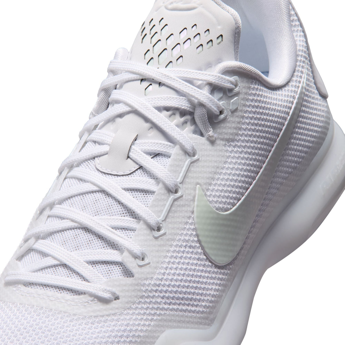 Nike Mens Kobe Protro 10 Halo basketball shoes in white with black accents, featuring a sleek athletic design.