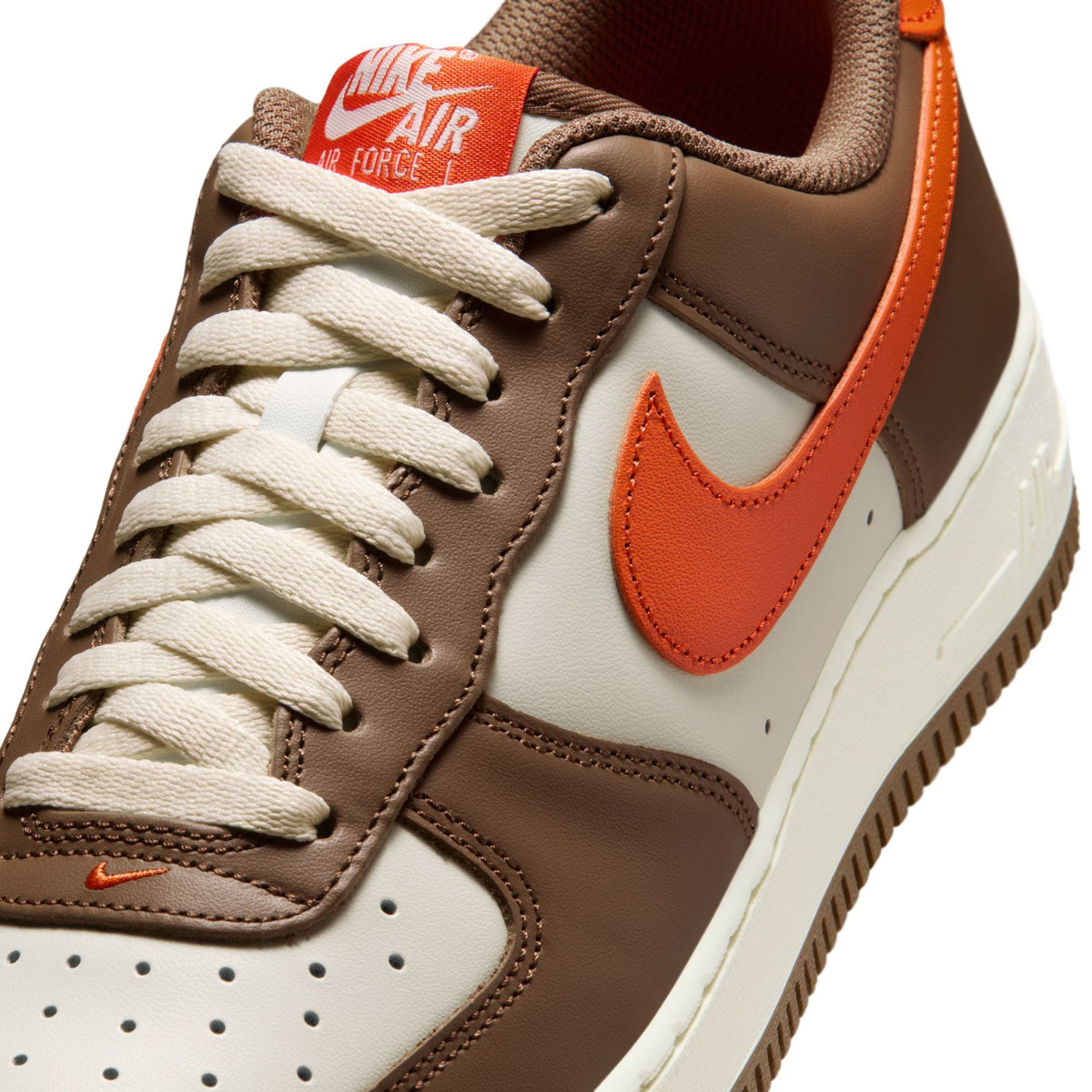 Nike men's Air Force 1 '07 Mosswood Brown sneakers in a low-top design by Denim Exchange