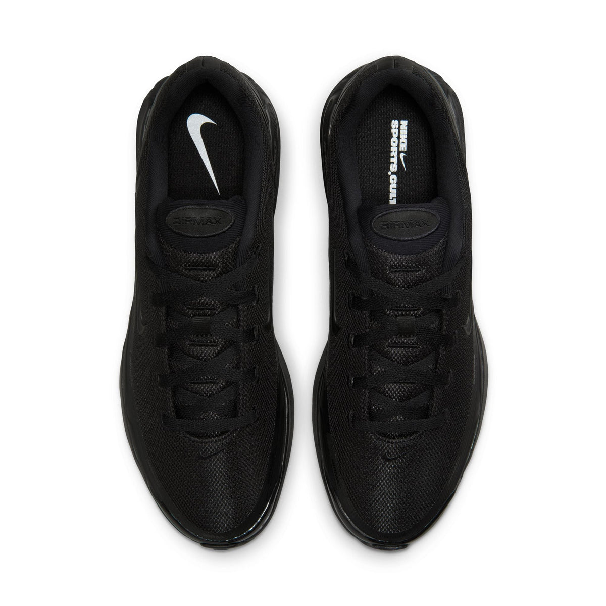 Nike men's Air Max Bia black footwear showing the sleek black Nike Air Max Bia sneakers with white soles.