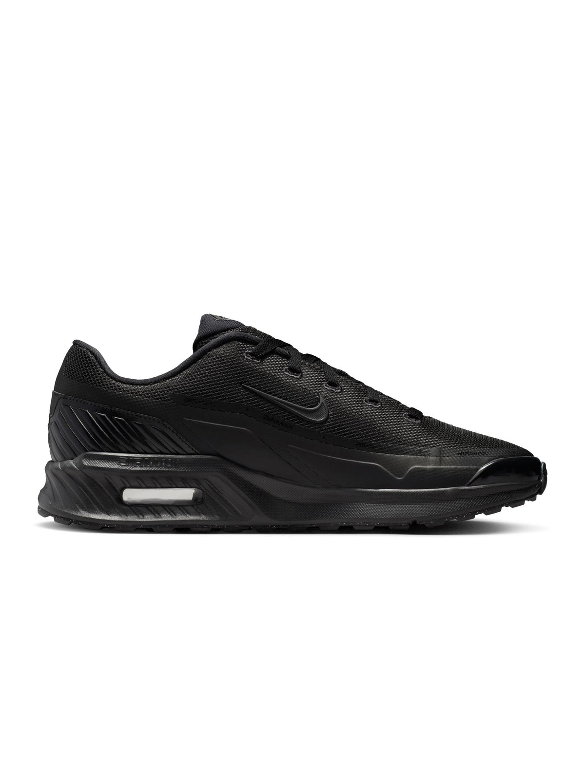 Men's Nike Air Max Bia sneakers in black, showcasing stylish athletic footwear with Nike branding and sleek design.