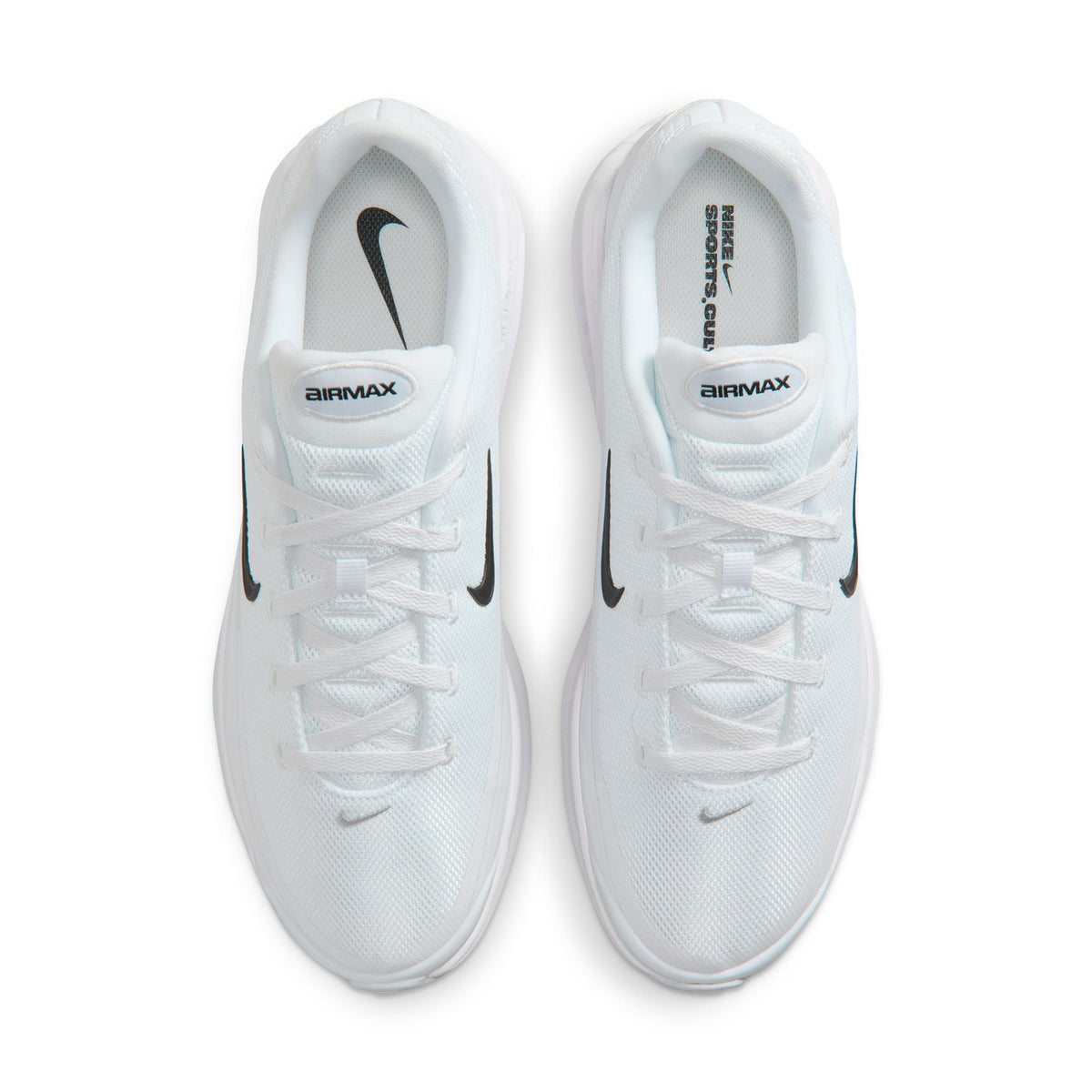White Nike Air Max Bia men's footwear with Nike branding and stylish design, displayed on a plain background.
