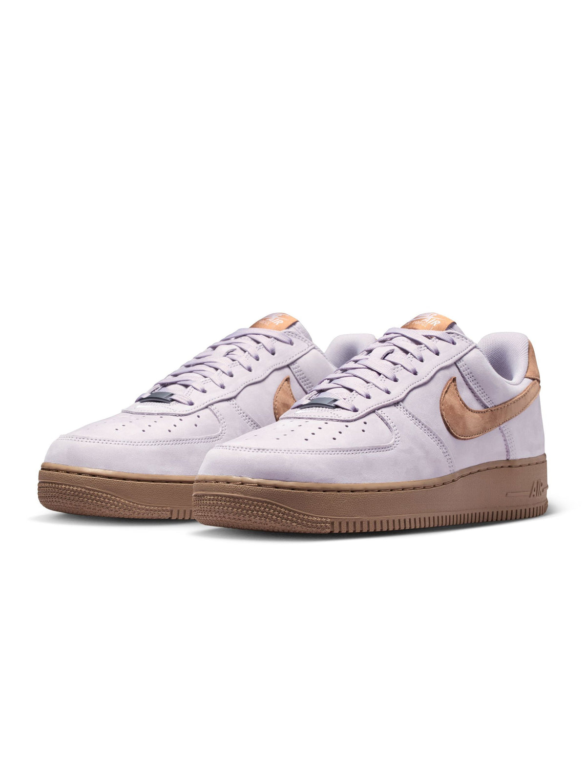 Nike men’s Air Force 1 Low Retro sneakers in Silver Lilac colorway, side view