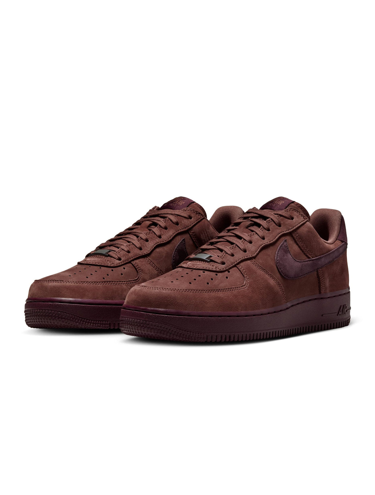Nike Air Force 1 Low Retro Premium men's sneakers in Red Sepia suede and leather
