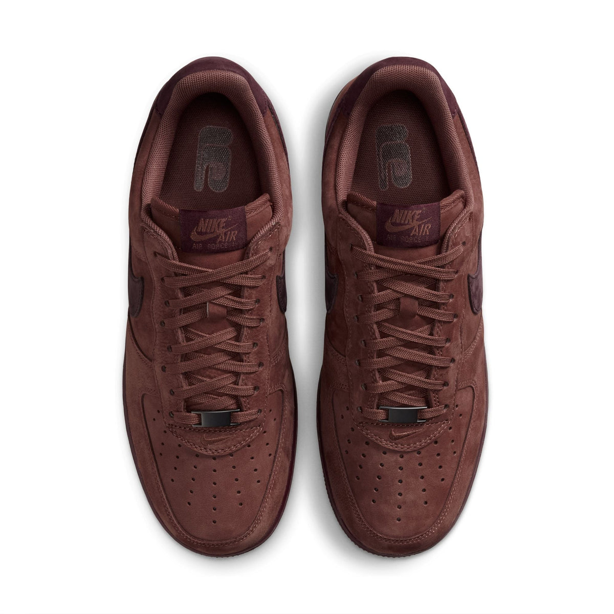Nike Men's Air Force 1 Low Retro Premium sneakers in Red Sepia colorway