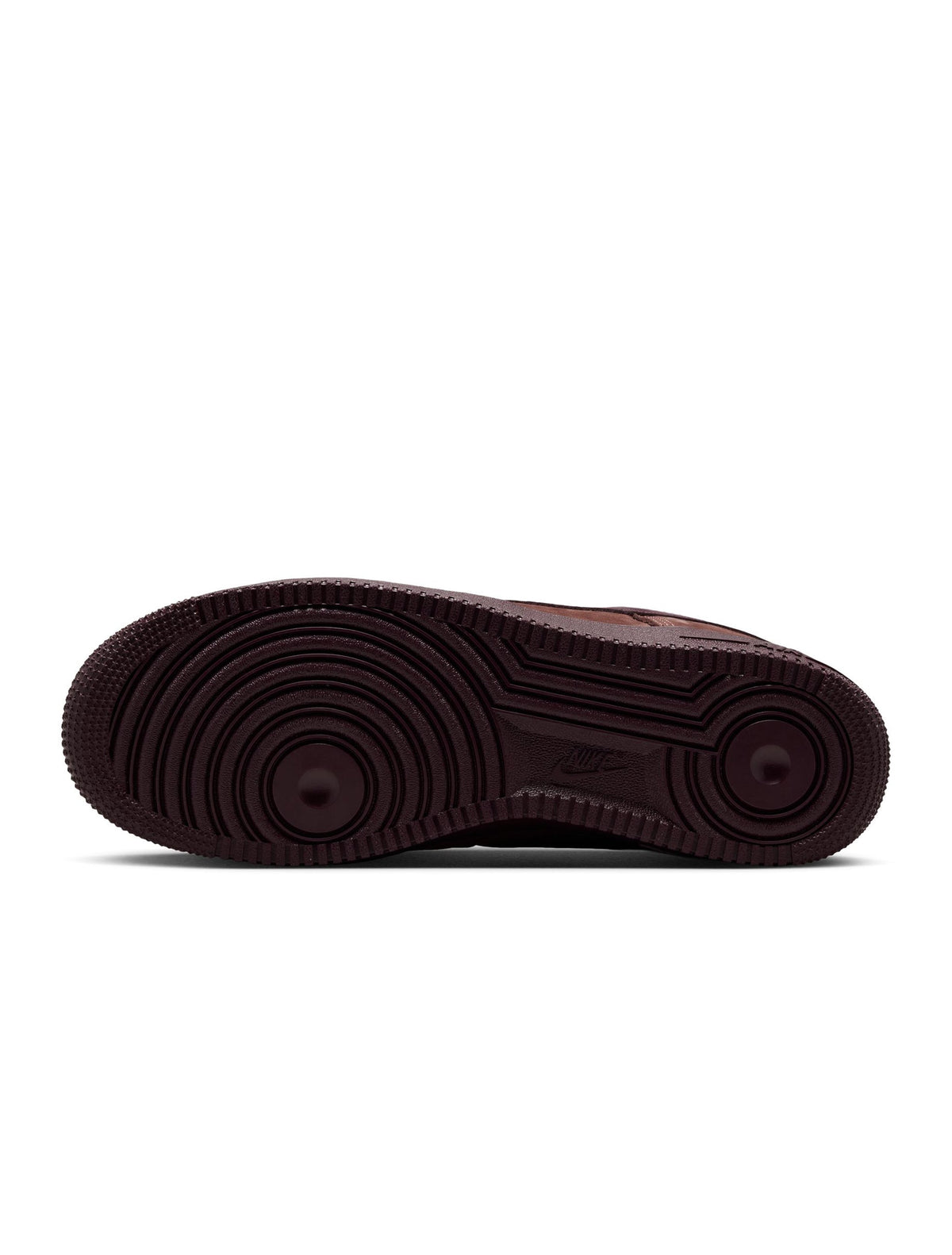Nike men's Air Force 1 Low Retro Premium sneakers in red sepia leather footwear view