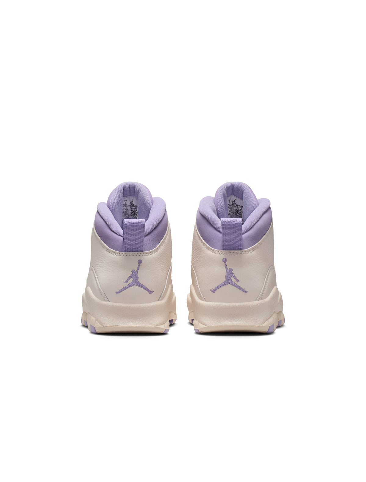 Denim Exchange women's Air Jordan 10 Retro Hydrangeas sneakers in white and purple floral design