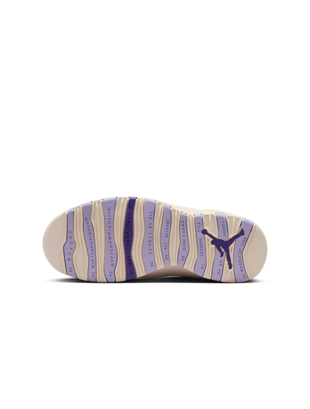 Denim Exchange women's Air Jordan 10 Retro Hydrangeas sneakers in white and purple floral design