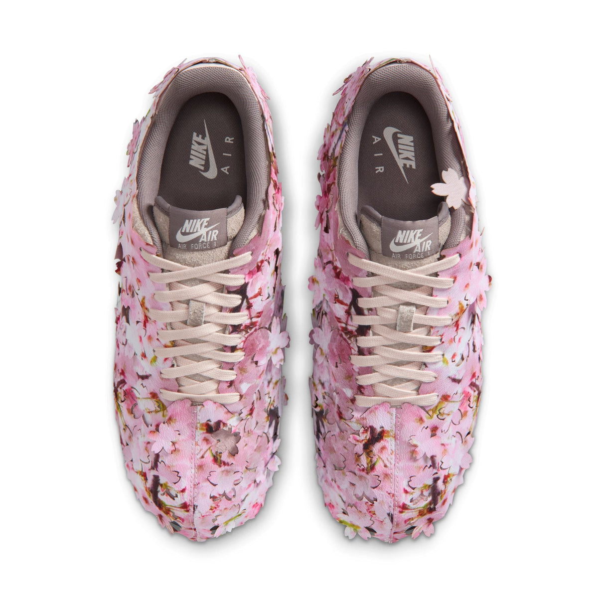 Nike men's Air Force 1 ’07 Premium sneakers in malt and light soft pink leather with classic low-top design