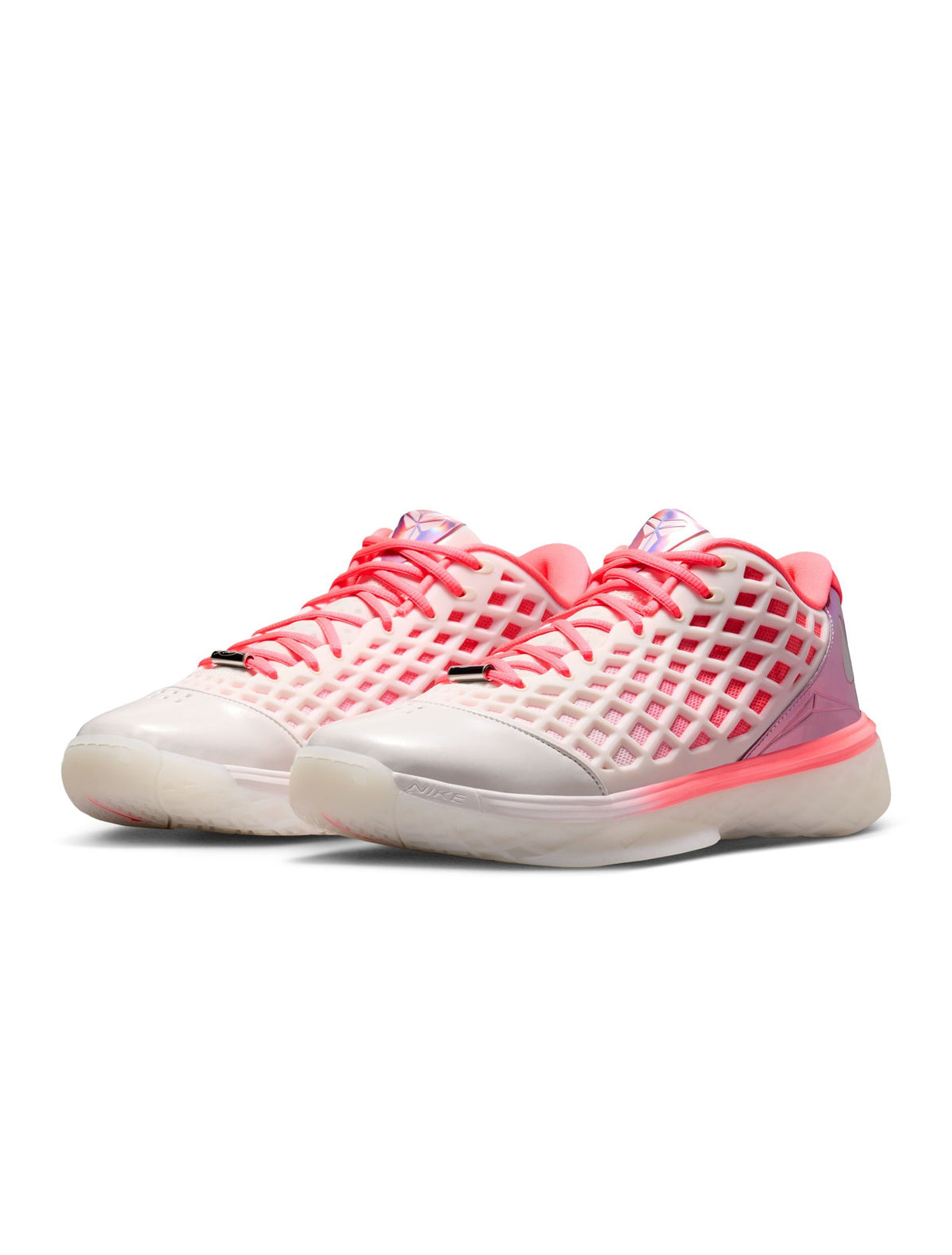 Nike Mens Kobe III Low Protro WNBA low-top basketball shoes in white and black.