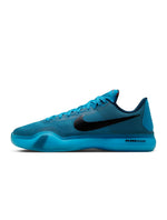 Nike Men Kobe X Protro basketball shoes in Blue Lagoon with a sleek design and blue and black color scheme.