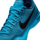 Nike Men Kobe X Protro basketball shoes in Blue Lagoon with white accents, showcasing a sleek, sporty design.