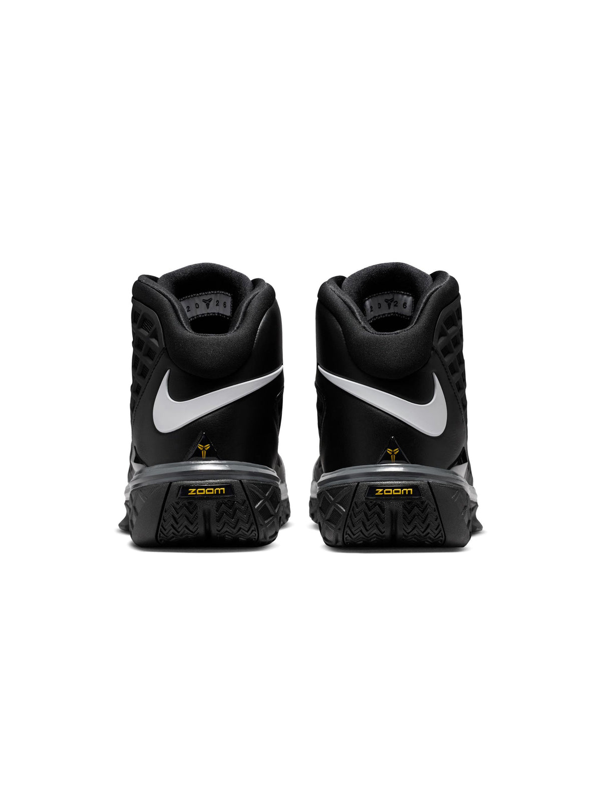 Nike Mens Kobe III Low Protro Orca basketball shoes in black and white with a sleek low-top design.