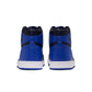 Men's Air Jordan Retro 1 High OG Royal sneakers featuring a blue leather upper and iconic high-top design.