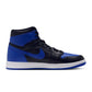 Men's Air Jordan Retro 1 High OG Royal sneakers in blue leather, featuring iconic design and high-top style.