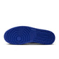 Men's Air Jordan Retro 1 High OG Royal sneakers featuring a blue leather upper and iconic high-top design.