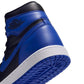 Mens Air Jordan Retro 1 High OG Royal sneakers by Denim Exchange, featuring blue leather and classic high-top design.