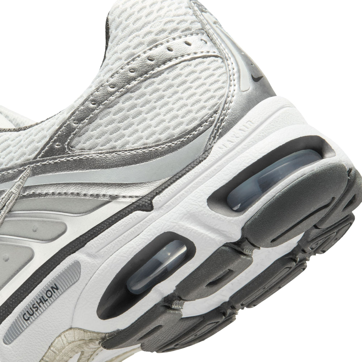 Nike men's Air Max Moto 2K footwear in Photon Dust gray, side view
