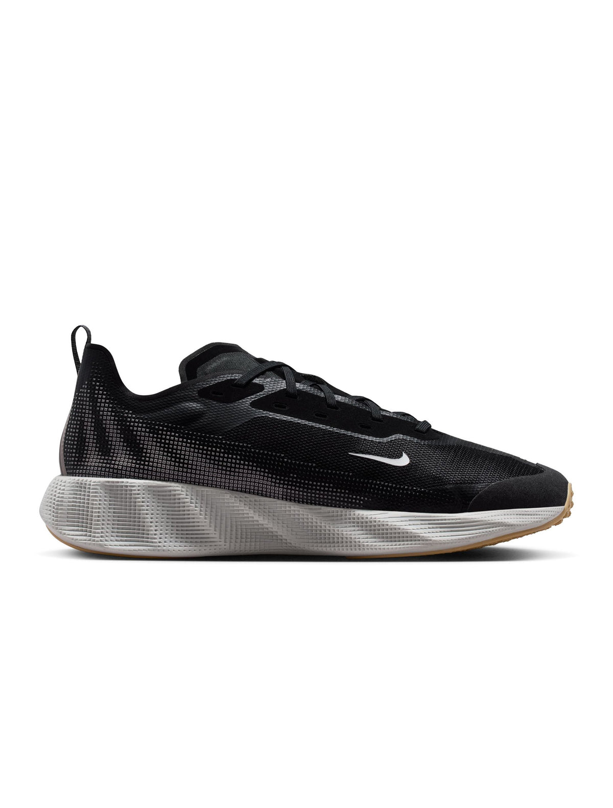 Nike men's Ava X Mesh footwear in black and white, featuring breathable mesh material and sporty design.