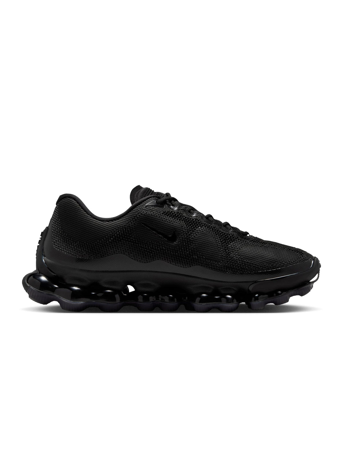 Nike Men's Air Liquid Max black sneakers by Denim Exchange, side view