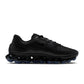 Black Nike men's Air Liquid Max footwear with sleek design, featuring Nike branding and modern style.