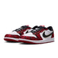 Men's Air Jordan 1 Retro Low Garden sneakers in black and white, featuring classic low-top design and stylish branding.