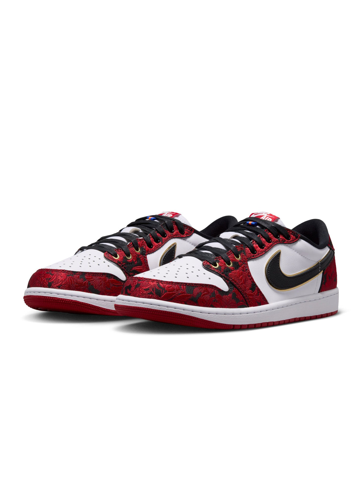 Men's Air Jordan 1 Retro Low Garden sneakers in black and white, featuring classic low-top design and stylish branding.