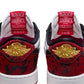 Men's Air Jordan 1 Retro Low Garden sneakers in black and green with white accents, displayed on a plain background.