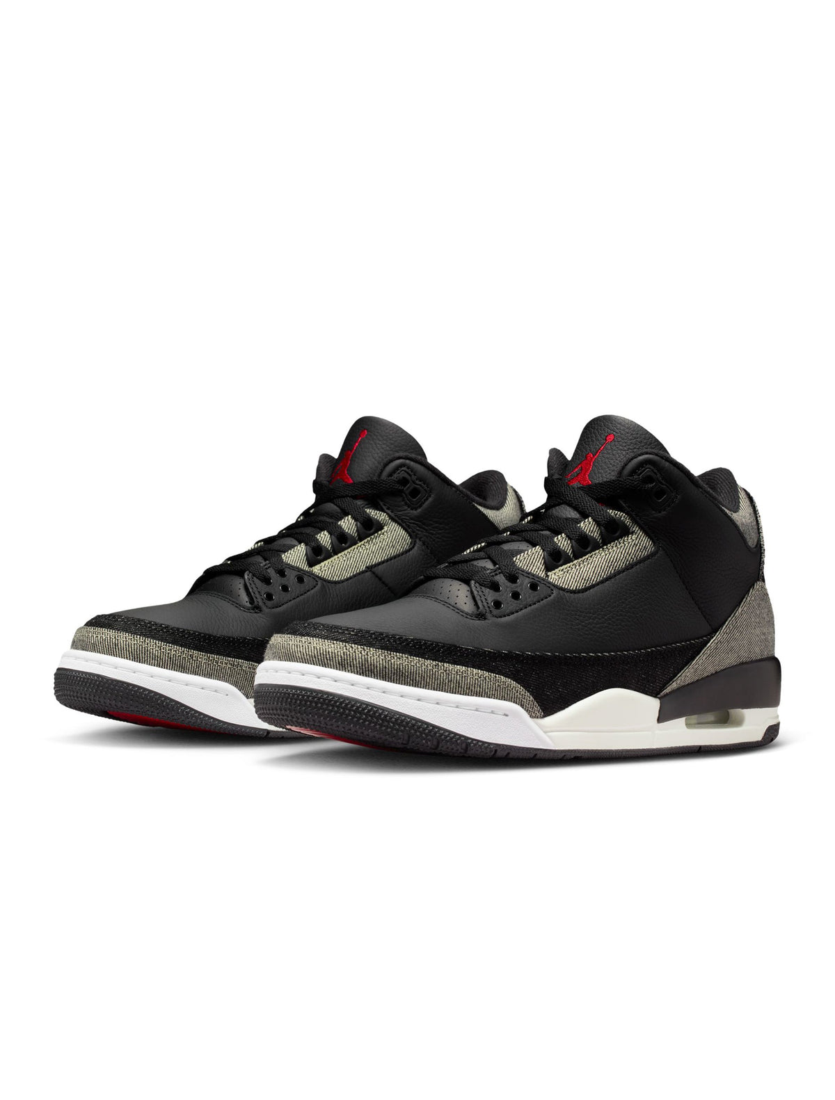 Air Jordan 3 x Levi's® black and white men's footwear by Denim Exchange