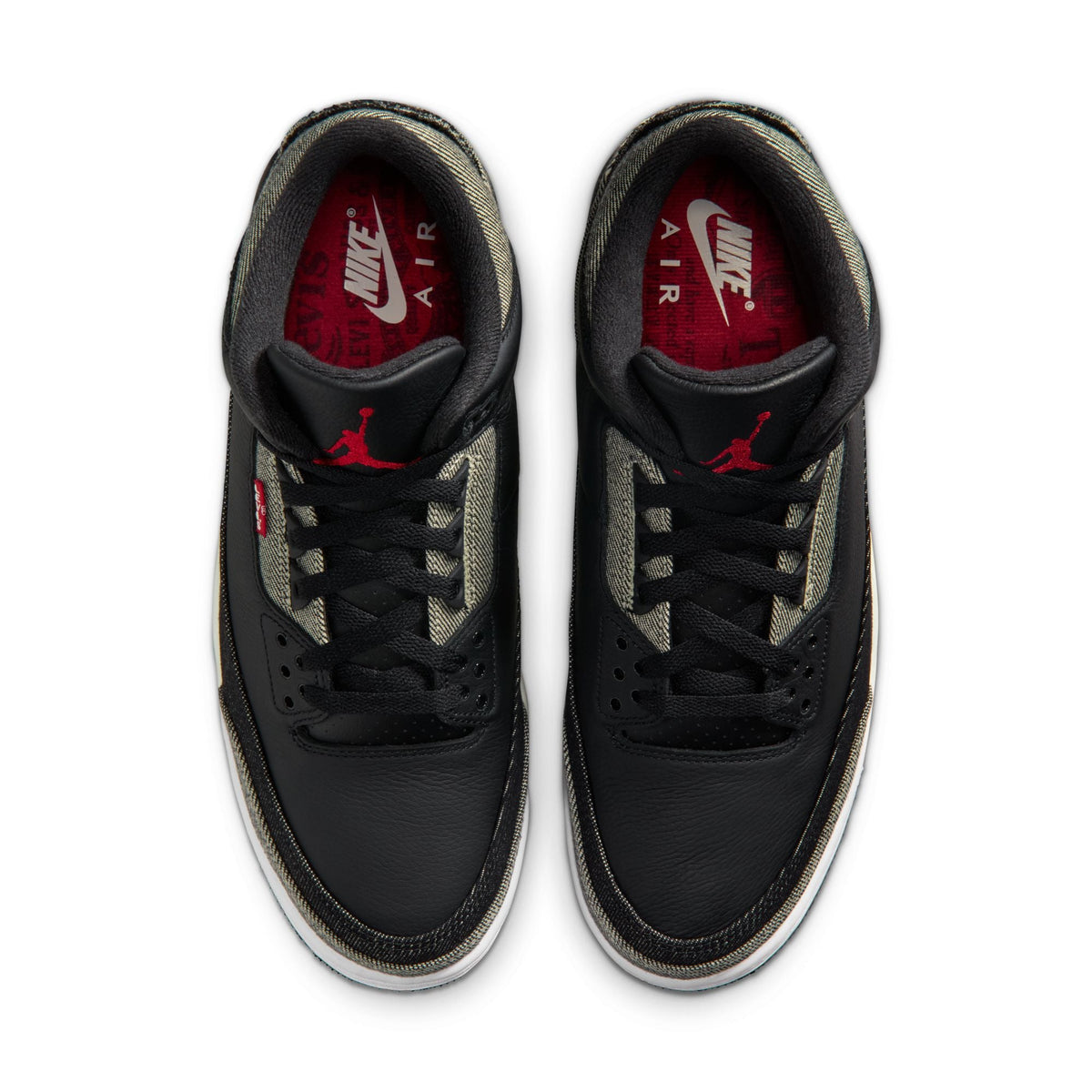 Air Jordan 3 x Levi's® black and white men's sneakers by Denim Exchange