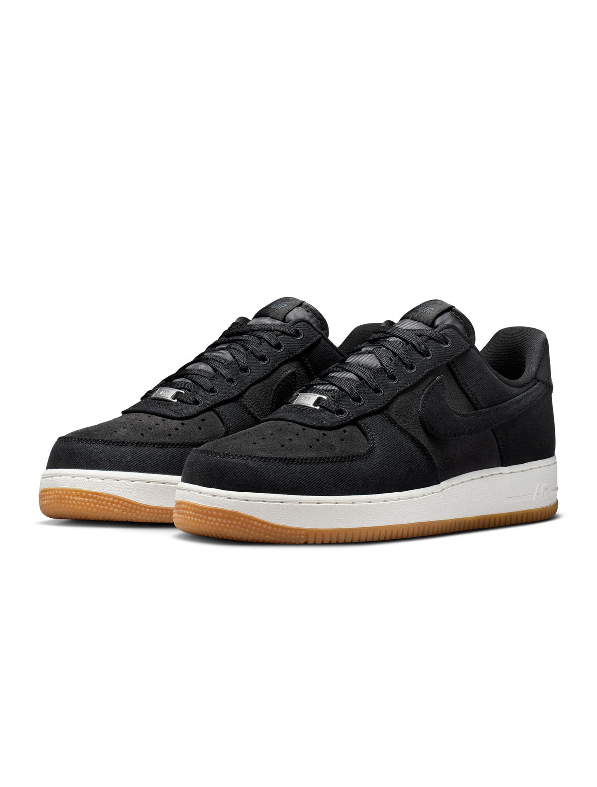 Nike Men's Air Force 1 '07 LV8 Denim Black sneakers by Denim Exchange viewed from the side