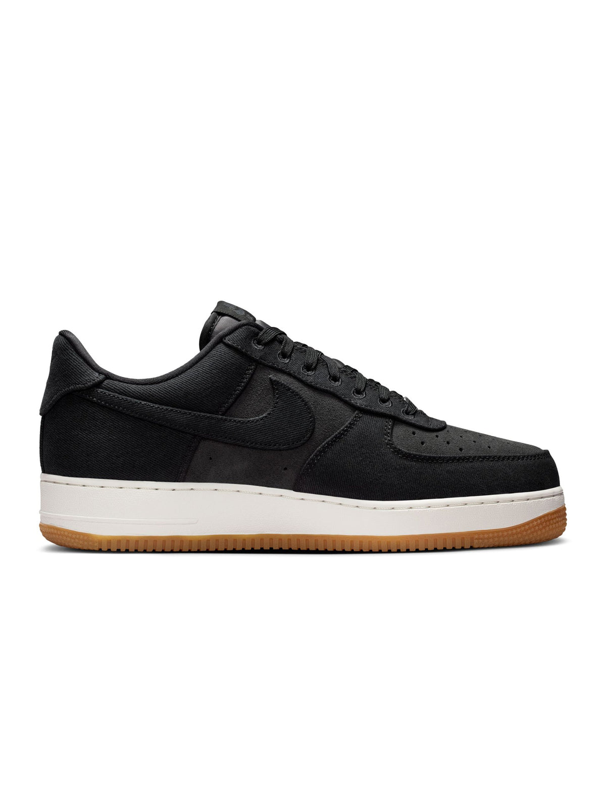 Nike Men's Air Force 1 '07 LV8 denim black sneakers, side view