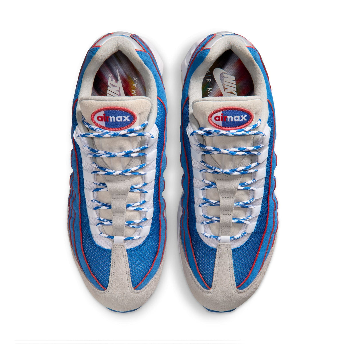 Nike Mens Air Max 95 Big Bubble sneakers in vibrant colors, showcasing the iconic design and stylish details.