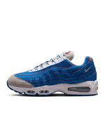 Nike Mens Air Max 95 Big Bubble sneakers in black and orange with visible Air Max cushioning, displayed on a plain background.