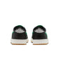 Men's Air Jordan 1 Retro Low Pine Green sneakers featuring green and black colorway, classic low-top design, and premium leather construction.